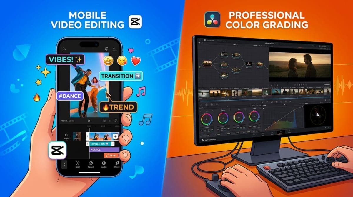 CapCut vs DaVinci Resolve 2026: Kostenlose Editoren im Vergleich