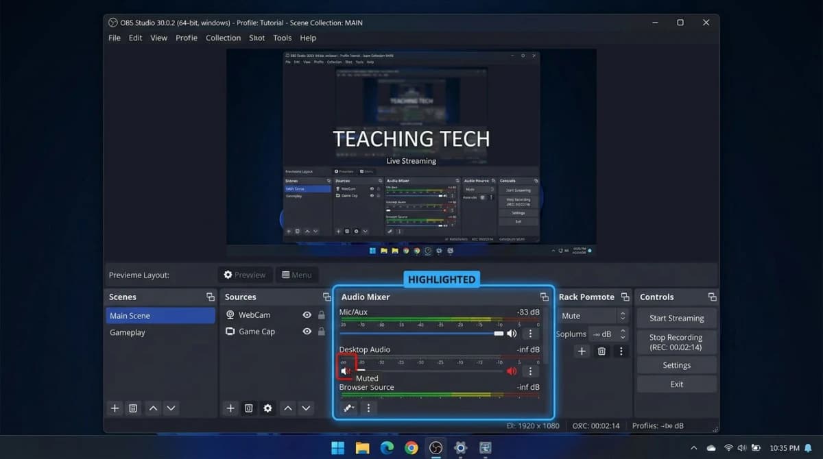 OBS Not Recording Audio on Windows: 7 Fixes