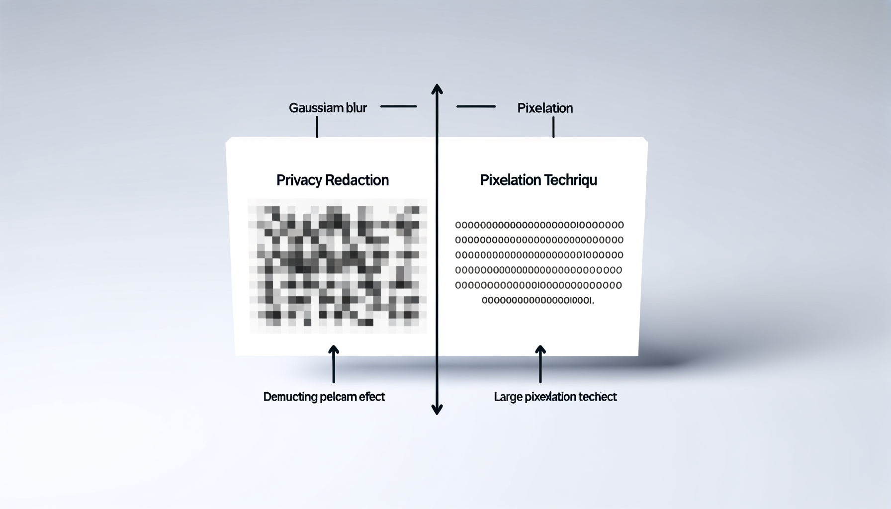 Blur vs Pixelate comparison showing different redaction styles