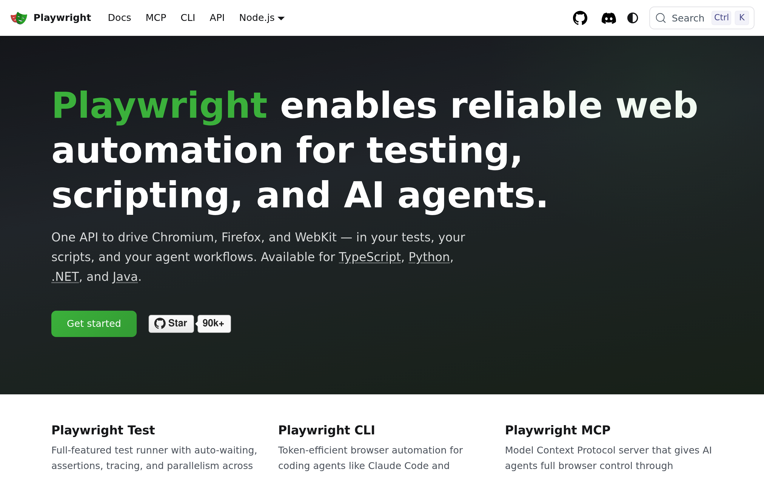Playwright homepage